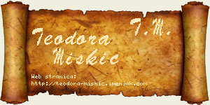 Teodora Miškić vizit kartica